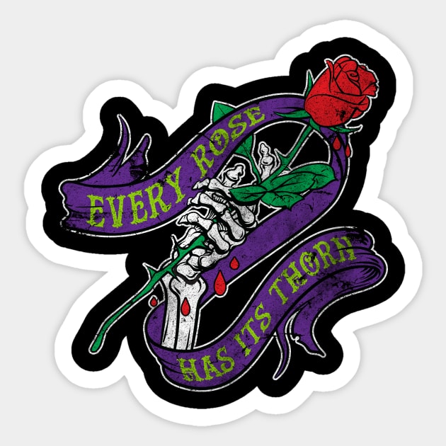 Every Rose Has Its Thorn Sticker by GMay